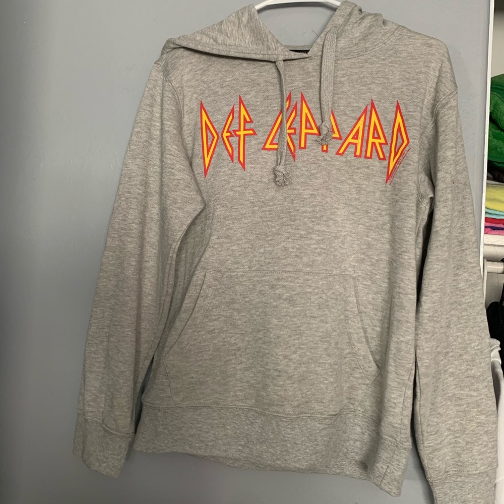Gray Def Leppard Hoodie